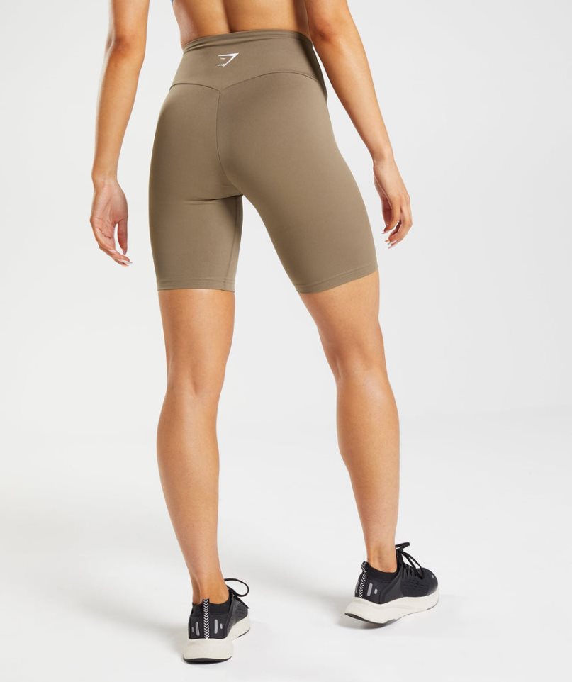 Women's Gymshark Training Cycling Shorts Brown | CA 0NA58D